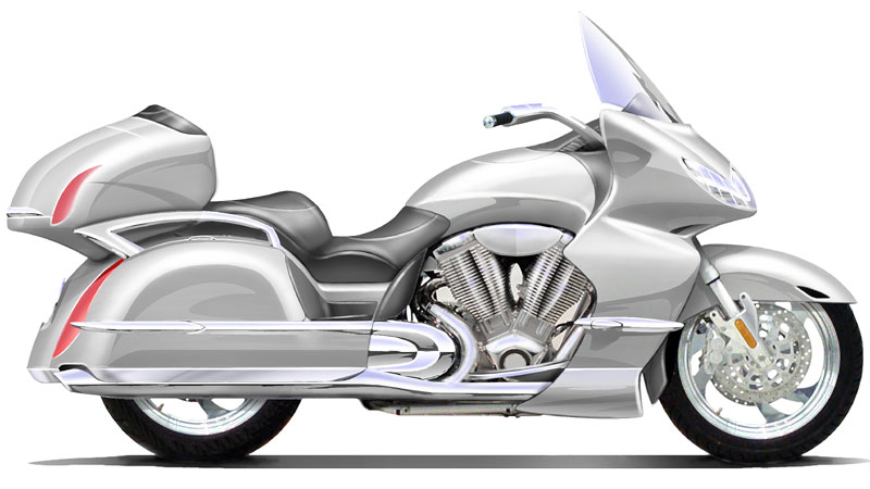 futuristic looking Touring motorcycle 