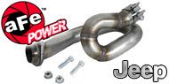 aFe POWER Twisted Steel Loop Relocation Pipe - Jeep