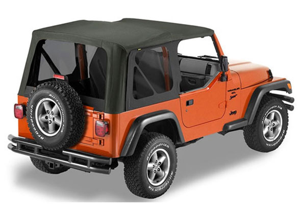 Bestop Sailcloth Soft Top Replace-a-Top 97-02 Jeep Wrangler TJ with Half  Doors & Clear Windows 