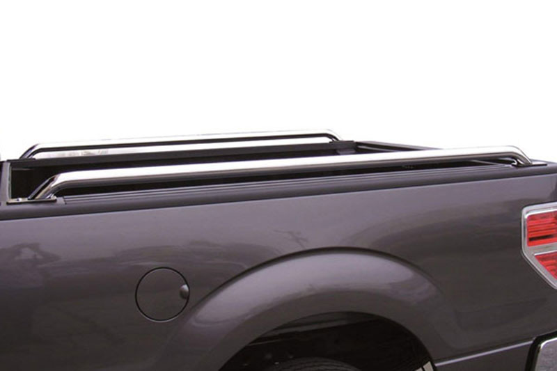 Go Rhino 8045C Chrome Steel Stake Pocket Bed Rails for 2014 Chevy Silverado 8'