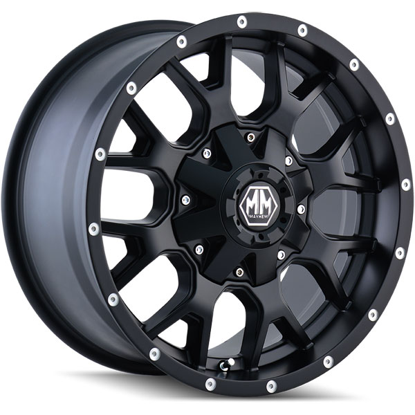 Mayhem Warrior 8015 Matte Black Wheels | 4WheelOnline.com