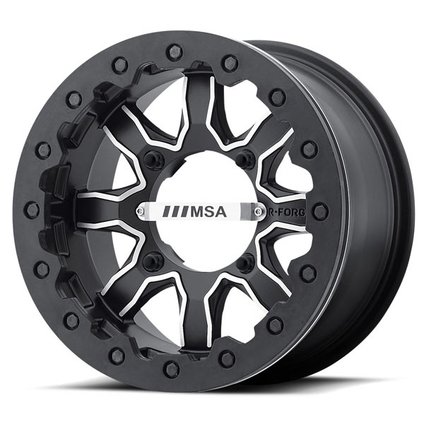 Msa Razorback Rims MSA Offroad F1 R-Forged Beadlock Machined Satin Black Wheels ...