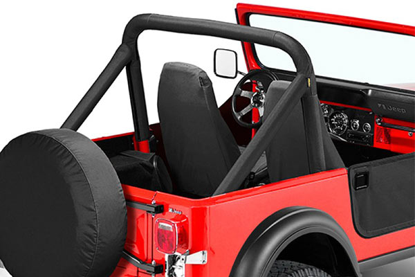 Bestop Black Denim Sport Bar Covers For 80 86 Jeep Cj 7 4wheelonline Com