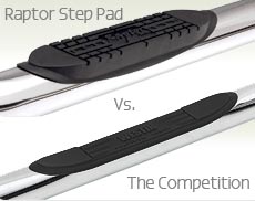 with Raptor Logo Raptor Series Replacement Step Pad 6 Oval Side Steps Nerf Bars