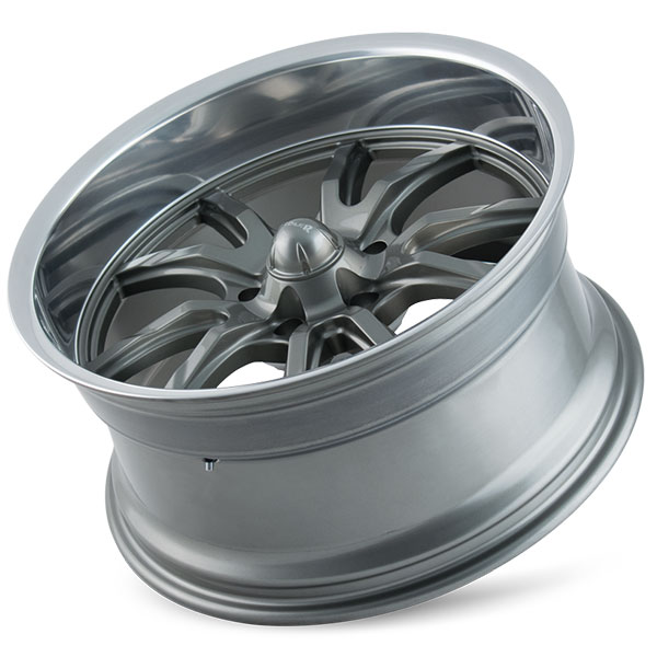 650 2165g Ridler 650 Grey With Polished Lip Wheels 4wheelonline Com