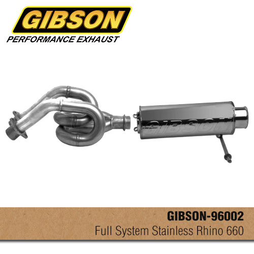 Gibson ATV Exhaust Full System Stainless Ceramic Rhino 660