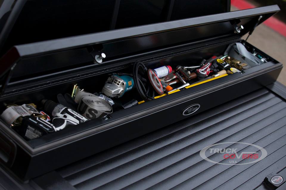 truck cover with tool box