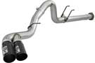 Rebel XD 4 inch SS Down-Pipe Back Exhaust System w/ Dual Black Tips