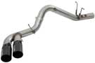 Rebel XD 4 inch 409 SS DPF-Back Exhaust System w/ Dual Black Tips