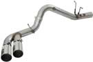 Rebel XD 4 inch 409 SS DPF-Back Exhaust System w/ Dual Polished Tips