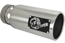 49T40501-P122 Tip 5" O.D. 304 SS Rolled Edge, Single Wall, Saturn Series 4" Inlet 12" Length (Polished)