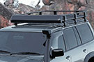 ARB Wind Deflector attached on truck's roof rack