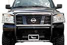 Aries Stainless Steel One Piece Grille Guard on a Nissin truck