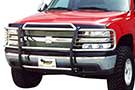 Aries Stainless Steel One Piece Grille Guard on a Chevy truck