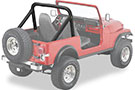 Black Bestop Sport Bar Cover on a Jeep CJ