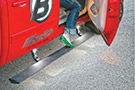 Easy exit from passenger side with Bestop Powerboard NX