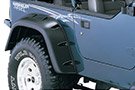 Rear Cut-Out Fender Flare on a Jeep Wrangler YJ