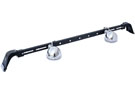 Black powder coat CARR Deluxe Rota light bar with 2 lights facing down
