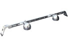 Polished stainless steel CARR Deluxe Rota light bar with 2 lights facing down