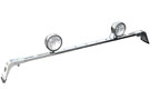 56-inch long CARR Deluxe Rota light bar in polished stainless steel