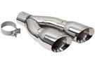 Corsa Performance® 14078 Pro-Series Replacement Exhaust Tip Kit; Single Side; 4in; Twin Tip Style; Dual Walled; Polished;