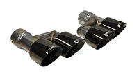 Corsa Performance® 14333BLK Pro-Series Replacement Exhaust Tip Kit; Dual Rear Exit w/Twin 4in Black