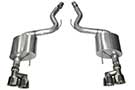 Corsa 3-inch Axle-Back, Dual Rear Exit with Twin 4-inch Polished Pro-Series Tips