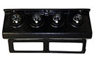 Crown Automotive Gauge Panel with 4 black-faced gauges