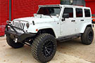 DV8 Full Length Textured Front Bumper on a Jeep JK