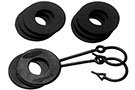 D-Ring Isolator Washer Locker Kit (Black)