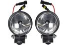 Pair of 3-inch round Delta 300H Series HID Lights in black housing with rotating stem