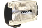 Single Delta 850H Series Xenon Fog Light with clear lens in black housing