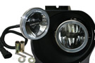 Set of 2 Delta Fascia LED Lights in black housing with OEM wiring harness