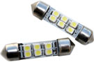 A pair of Festoon Fuse Type Dome Lights by Delta