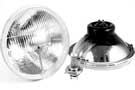 Delta 7-inch round classic headlight clear lens and chrome reflector