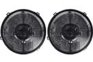 Pair of 7-inch round headlight clear lens and reflector by Delta