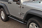 Factory Outlet Jeep Side Armor Black installed on Jeep Wrangler