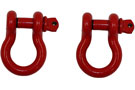 2-piece set of Fishbone Offroad Red D-Rings