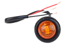 3/4-inch amber LED light by Fishbone with black, red and white wirings