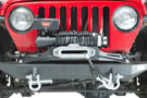 Fishbone Offroad Piranha Series Winch Plate on a TJ Wrangler