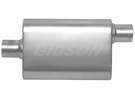Gibson CFT Superflow Muffler with Center Inlet and Offset Outlet