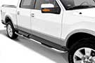 Pickup truck equipped with Go Rhino 6000 Series Chrome Nerf Bars