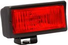 KC HiLites 26 Series Emergency Light in black housing with red lens