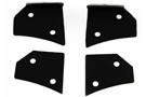 4 pieces of black powder-coated A-pillar mounting brackets