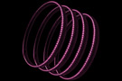 Set of 4 Oracle Pink LED Illuminated Wheel Rings