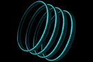 Set of 4 Oracle Aqua LED Illuminated Wheel Rings