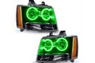 Oracle Pre-Assembled LED Headlights, Green Halo