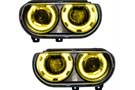 Oracle Pre-Assembled Chrome Headlights, Yellow Halo