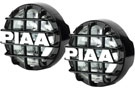 PIAA's 510 Driving Halogen Lamps caged in black mesh grill