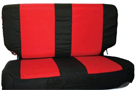 Rampage Combo Pack Polycanvas Reaer Seat Cover in Black and Red